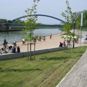 Uferpromenade mit Dorfbrücke im Hintergrund Uferpromenade mit Dorfbrücke im Hintergrund © Stadt Hörstel