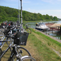 Uferpromenade mit Fahrrädern im Vordergrund Uferpromenade mit Fahrrädern im Vordergrund © Stadt Hörstel